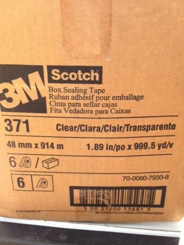 3M 371 Clear 48mm x 914m 1.9 Mil Machine Scotch Sealing Tape P/N 70006079308