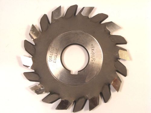 NOS Qualcut  HSS STAGG TOOTH SIDE &amp; FACE HORIZONTAL MILLING CUTTER 4&#034; x 5/16&#034;x1&#034;