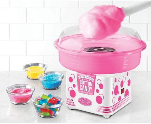 Nostalgia electrics  sweet and fluffy cotton candy maker in watermelon red for sale