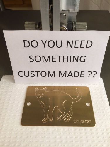 House cat solid brass engraving plate for new hermes font tray for sale