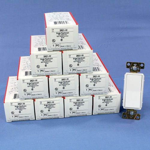 10 p&amp;s ivory commercial single pole decorator rocker light switches 20a 2621-w for sale