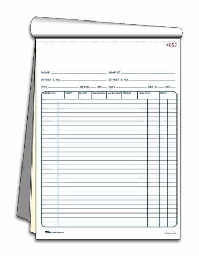 Tops tops sales order book, 2-part, carbonless, 8.38 x 11.5 inches, 50 sheets, for sale