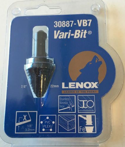 LENOX 30887-VB7 VARI-BIT 7/8 INCH STEP DRILL BIT W/ 3/8 INCH SHANK