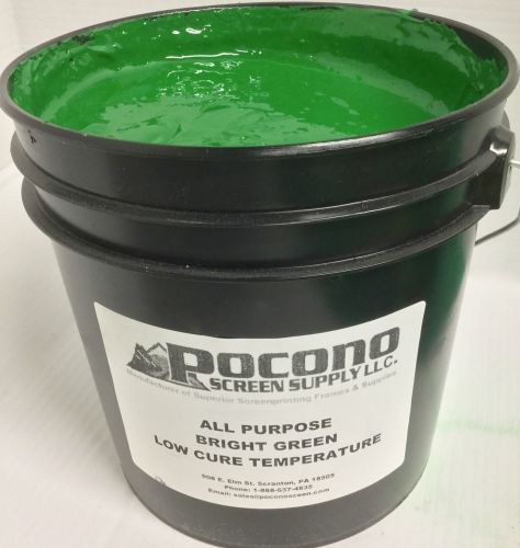 All Purpose Bright Green Low Cure Temperature Ink (Gallon)