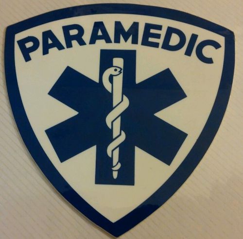 Vintage Paramedic badge decal with emblem southern ambulance builders inc