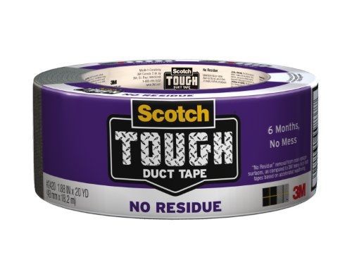 Scotch Tough Duct Tape, No Residue, 1.88-Inch by 20-Yard