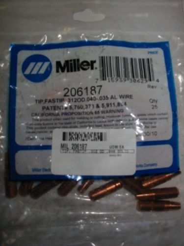 MILLER Genuine 206187 CONTACT TIP .312OD  .040  .035 AL - QTY25