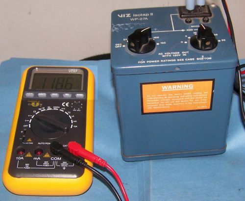 Vintage VIZ Isotap II WP-27A Variac Isolation Transformer Radio Works! Nice!