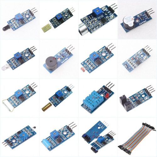 15values sensor modules starter kit for arduino avr pic+dupont line for sale