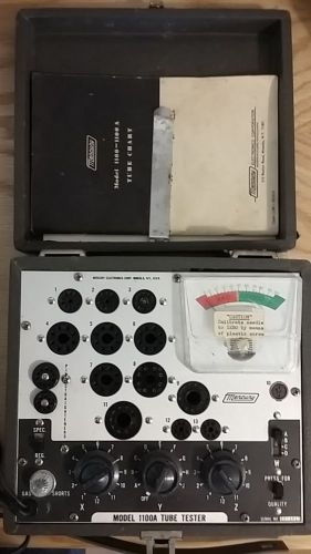 Mercury 1100A Tube Tester with Instructions &amp; Tube Chart