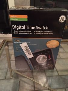 GE Digital Time Switch, 7-Day, Indoor/Outdoor  1381