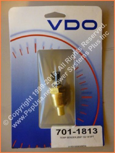 VDO Temp Sender 250F 1/2-14 NPT Temperature Engine Control Systems 701-1813
