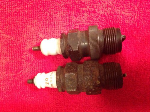 Spark Plugs Hit and Miss Engine Steampunk Pair Champion &amp; Unmarked