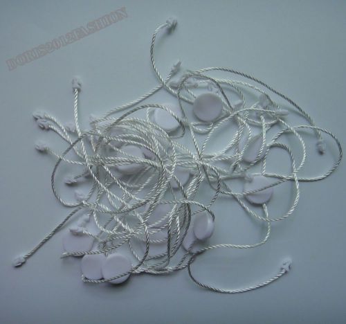 2000pcs white round plug hang tag string snap lock pin fastener hook tie 26cm for sale