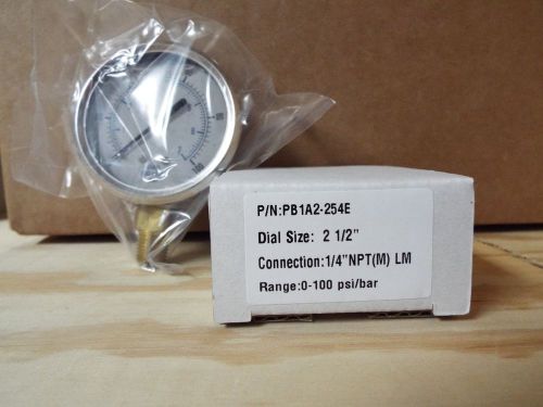 2.5 inch 0-100 psi/bar pressure gauge for sale