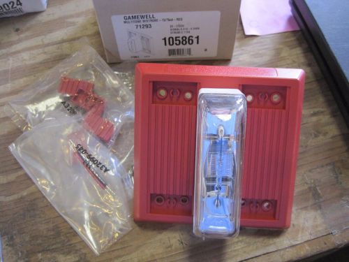 Gamewell 71293 Mulit-Tone Horn Signal + Strobe Fire Alarm 15/75cd 105861 New JS