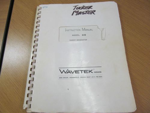 Wavetek 310 Sweep Generator Instruction Manual w/schematics