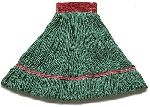 Wilen A02802, J W Atomic Loop Wet Mop, Medium, 5&#034; Mesh Band, Green Case of 12