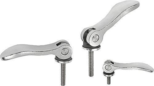 Kipp 04233-212010X25 Stainless Steel Adjustable Cam Levers with M10 External