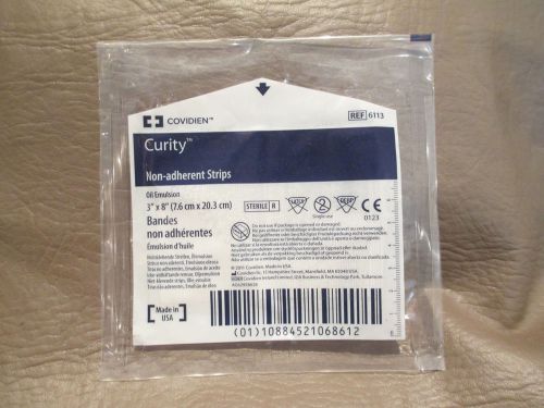 Curity Non-adherent Strips Oil Emulsion 3&#034; x 8&#034; Sterile Medical Bandage Ref 6113