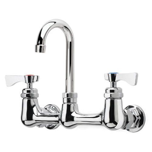 Krowne 14-801l - royal 8&#034; center wall mount faucet, 6&#034; gooseneck spout, low lead for sale