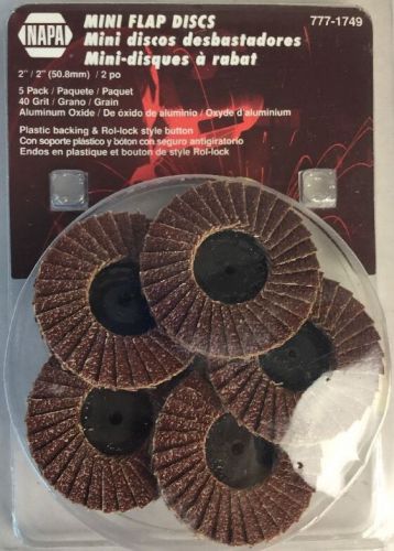 2&#034; Mini Flap Disc 5 Pack 40 Grit Napa 777-1749 1475WQ.1B