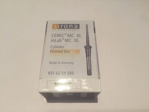 Sirona Cerec MCXL MCX inlab MC XL Cylinder Pointed Bur 20- Six Total Burs