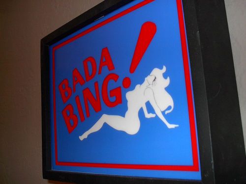 Bada Bing Mafia SopranoStrip Club Stripper Bar Man Cave Advertising Lighted SIgn