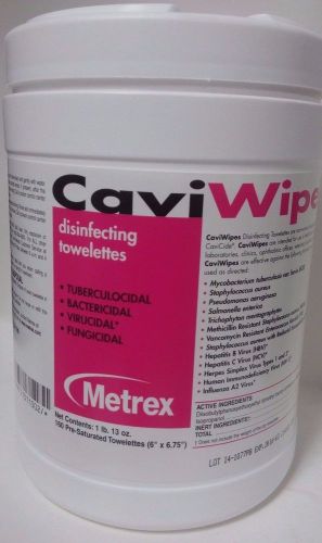 CAVIWIPES Disinfecting Towelettes METREX 160 Pre-Saturated Towelettes (6&#039;&#039; x 6.7