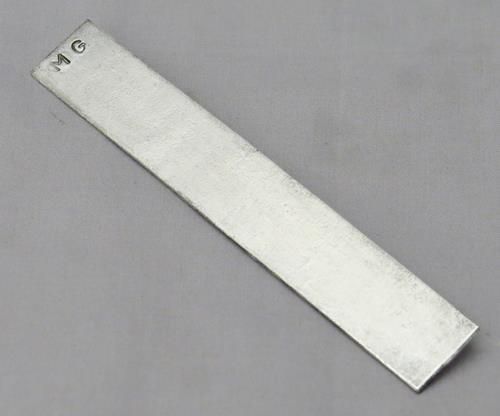 99.5% pure Magnesium Electrode Strip, 120mm x 20mm x 1.00mm ( Pack of 5 )