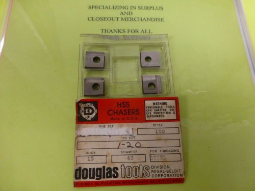 Thread chasers {4} 1-20 thread series 100 15dg hook 40dg chamfer h&amp;g new $20.00 for sale