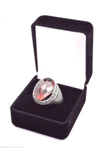 SET OF FIVE RING GIFT BOXES BLACK VELVET WHITE INSIDE 2 1/8&#034; x 1 7/8&#034; x 1 3/4&#034;H