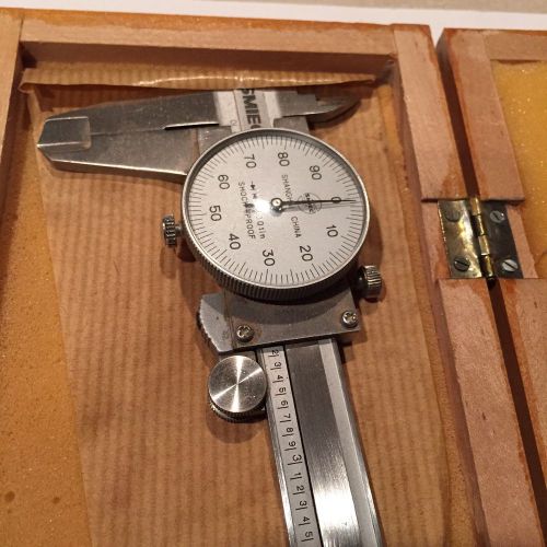 SMIEC Steel Vernier Caliper Gauge Micrometer Tool (150mm 15cm 6&#034;) &amp; Wooden Case