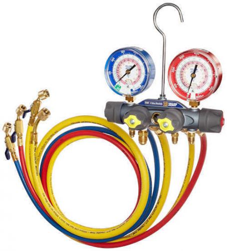 Yellow jacket 49968 titan 4valve manifold, 60” hoses, ball valves r22/404a/410a for sale