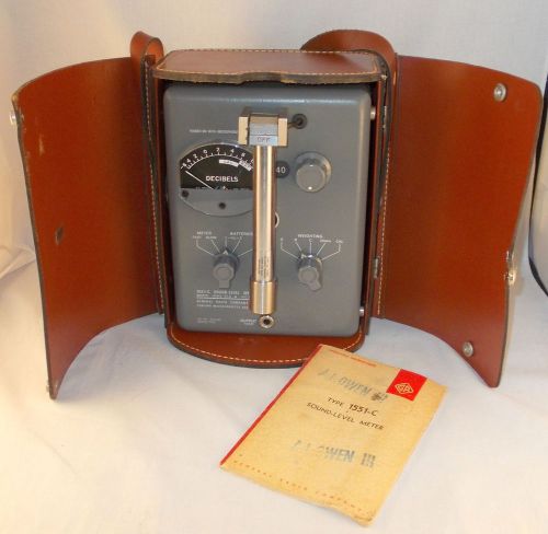 General Radio 1551-C Sound Level Meter +Travel Case &amp; Owner Manual Good Shape!