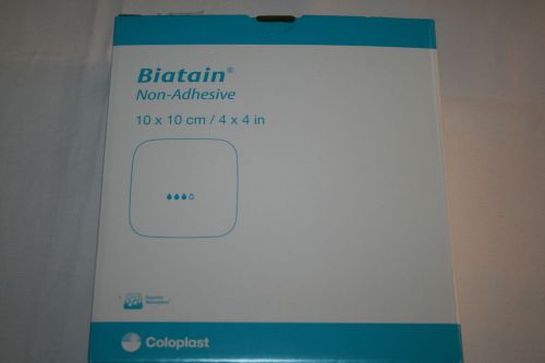 Coloplast 3410 Biatain Non-Adhesive Foam Dressing10x10cm 4&#034;x4&#034;in,1 Box of 10pcs