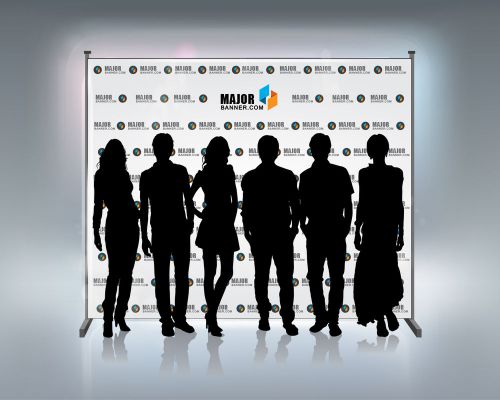 10&#039; x 8&#039; Step and Repeat Backdrop Banner + Stand