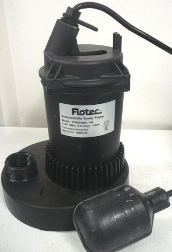 Flotec 1/3 hp submersible sump pump fp0s2400a float 3150 gph damaged as-is for sale