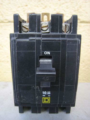 Square D QOU QOU340 40-Amp 3-Pole 40A 3P 240V Unit Mount Circuit Breaker Used