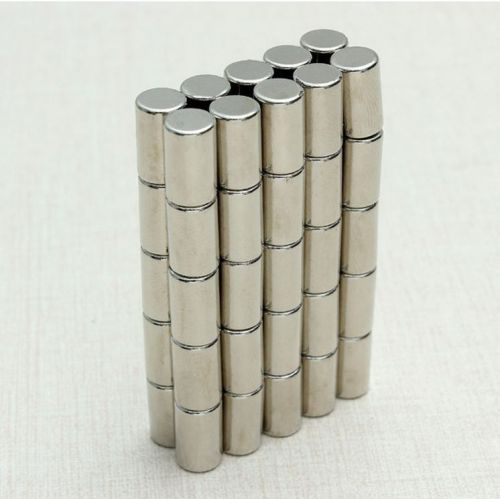 50pcs n52 strong neodymium magnets discs cylinder earth 6x10mm+tracking number ! for sale