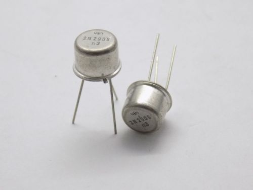 2x Siemens 2N2905 Si PNP Small Signal Transistor 600mA, 40V TO-39