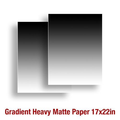 2 sheets Gradient Matte Black 17x22in Background Backdrop Heavy 10.3mil Paper