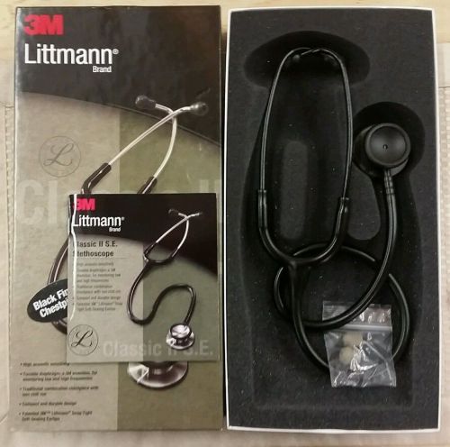 3M Littmann Classic II S.E. Stethoscope, 28&#034; Black Tube 2218BE Black Edition