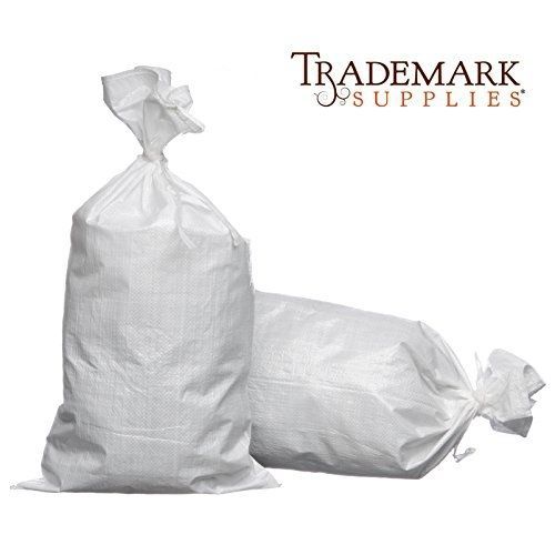 Trademark woven polypropylene sand bags with ties &amp; uv protection size: 14x26, for sale