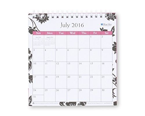 Blue Sky Barcelona Academic Year 16/17 Monthly 6.0625 x 6.375 Desk Calendar with