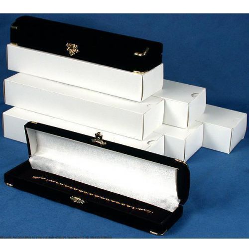 NEW 6 Bracelet &amp; Watch Brass Corner Gift Box Black