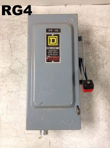 Square D HU361 Heavy-Duty Safety Disconnect Switch 20A 600VAC 30HP 3PH