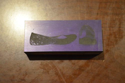 Vintage Letterpress Ballet Flats Wood Cut Printing Block
