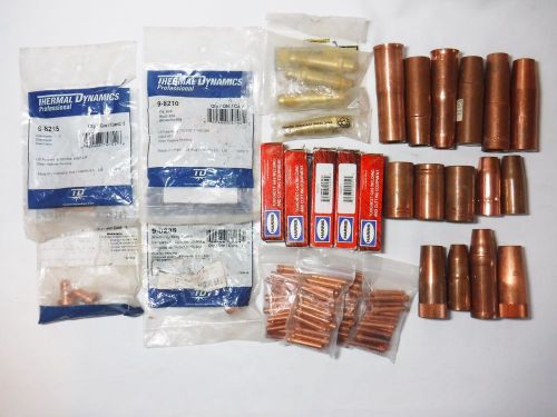 Lot of plasma cutter tips electrodes gas welding etc Thermal Dynamics &amp; Harris