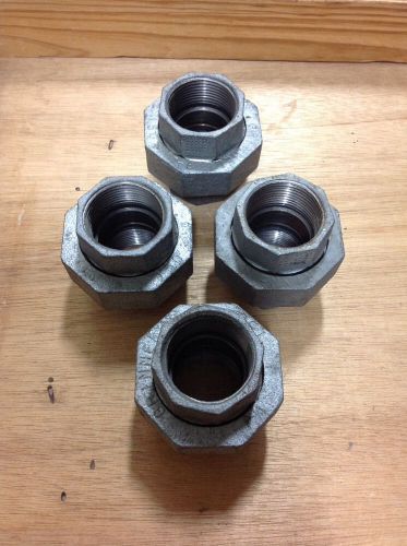 1-1/4&#034; Galvanized Pipe Union Lot Of 4.   Loc 8A